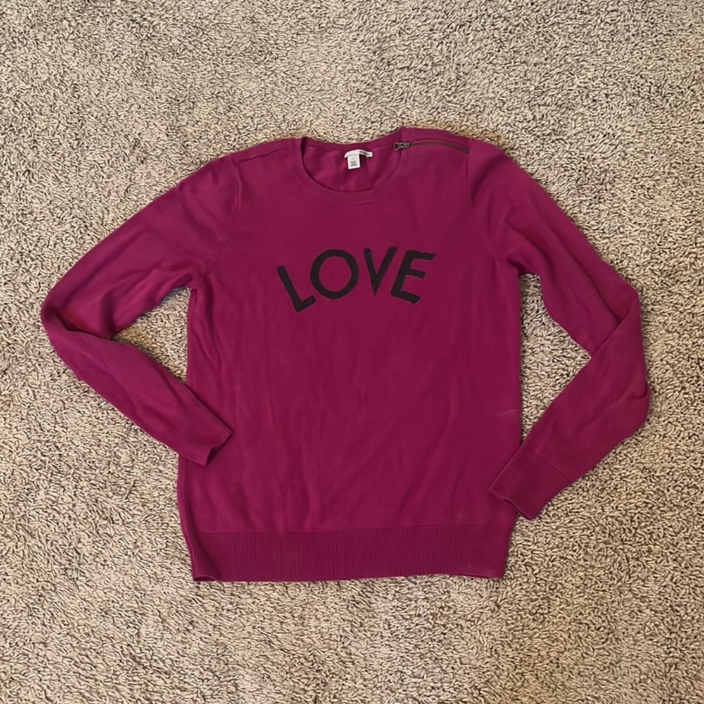 Magenta LOVE sweater